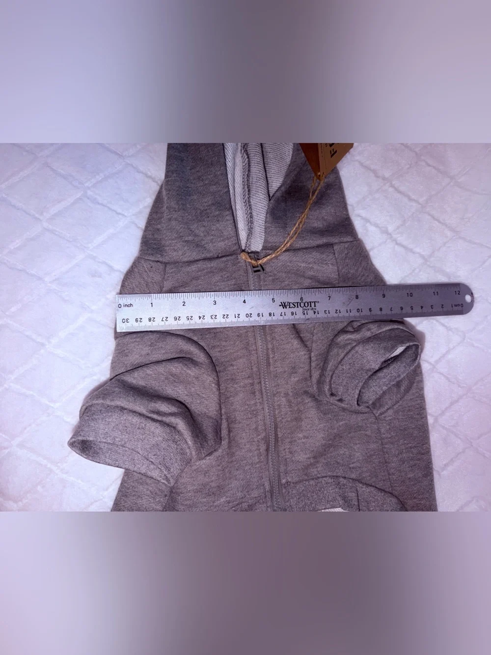 Free People Grey Pet Hoodie with Black Graphic Detail